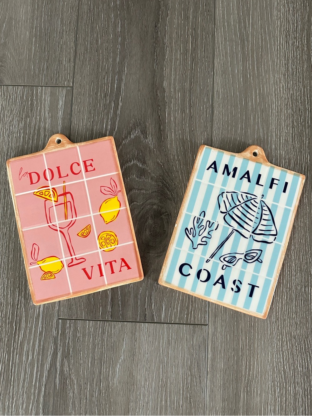 NWOT Italian Ceramic Decorative Boards